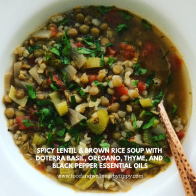Vegetarian Lentil and Brown Rice Soup