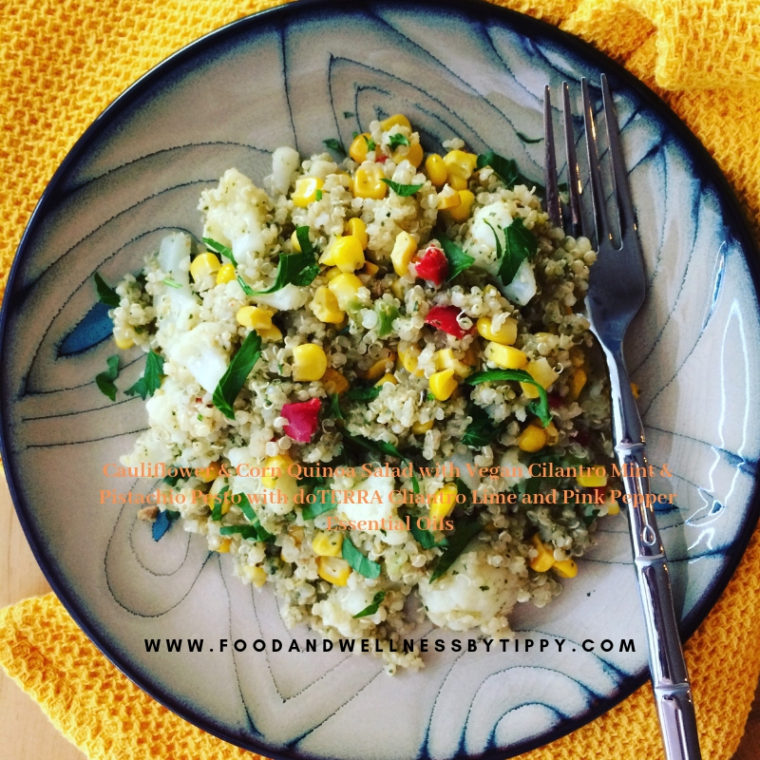 Plate of Quinoa Salad with Pesto